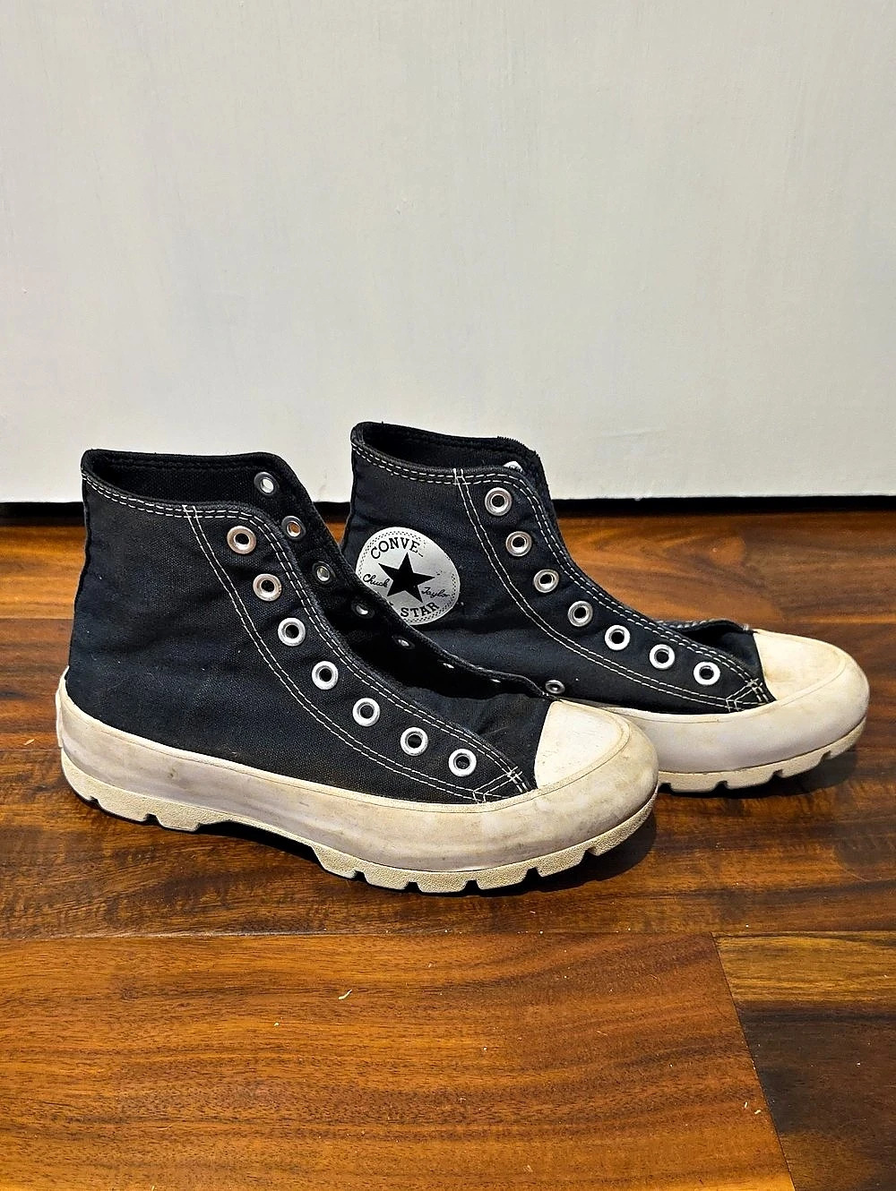 Converse Chuck Taylor All Star Platform Sneakers in Black & White